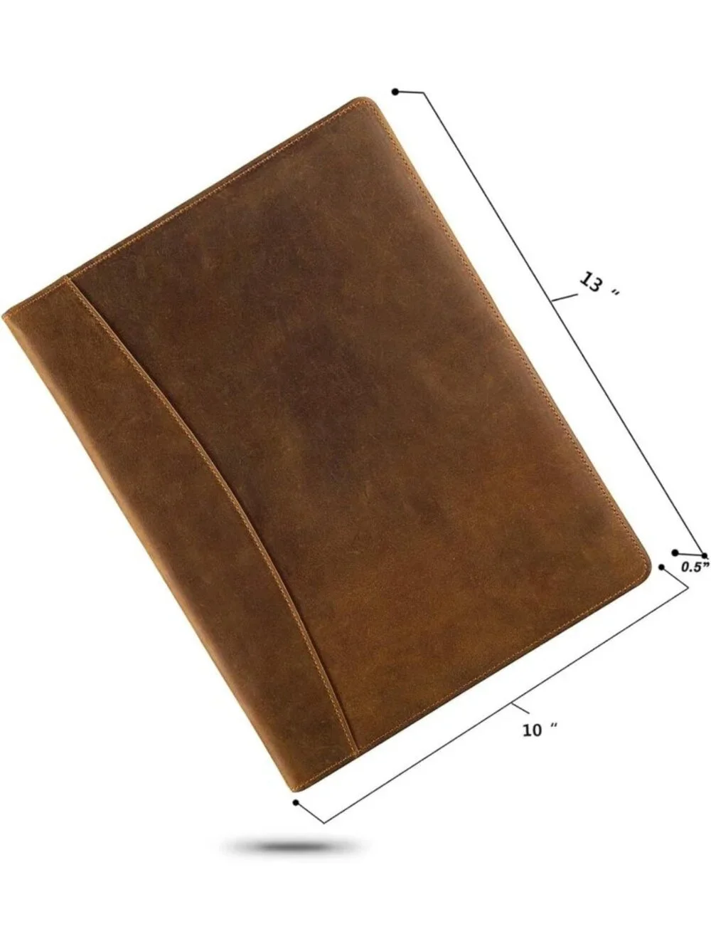 Stylish Leather Portfolio A4 Document Folder & Notepad Organizer for